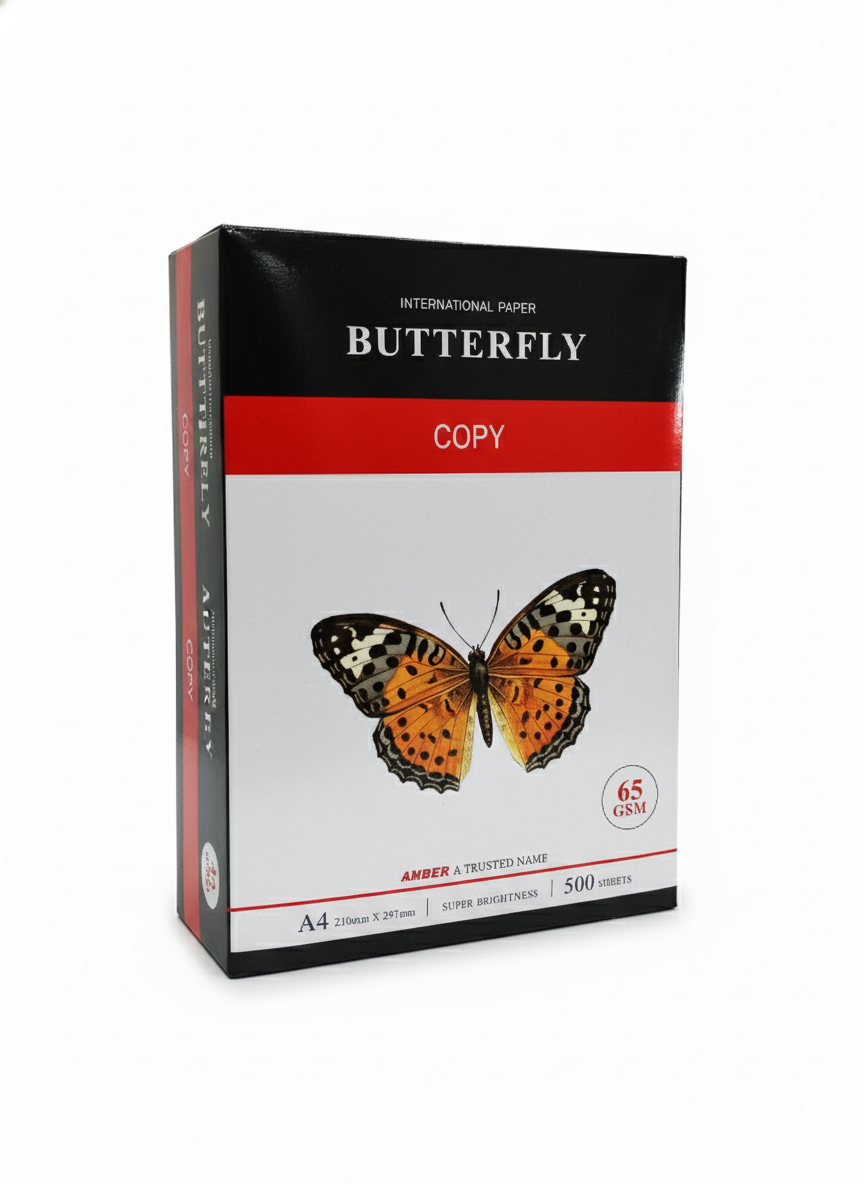 Amber A4 Paper 65 Gsm 500 Sheets International Paper Butterfly